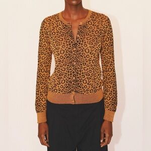 Eòlas Emily Leopard Print Cardigan